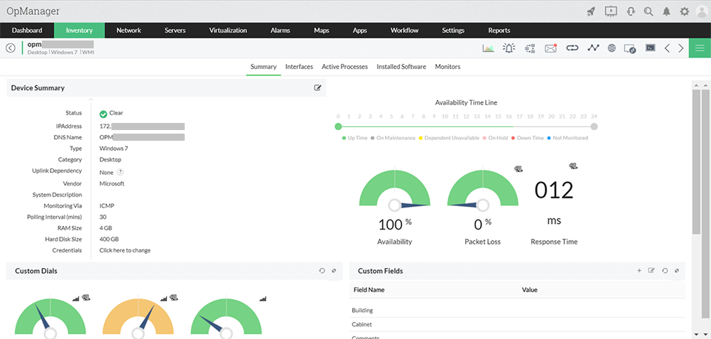 Network Utilization Monitoring - ManageEngine OpManager